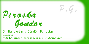 piroska gondor business card