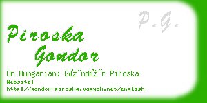 piroska gondor business card